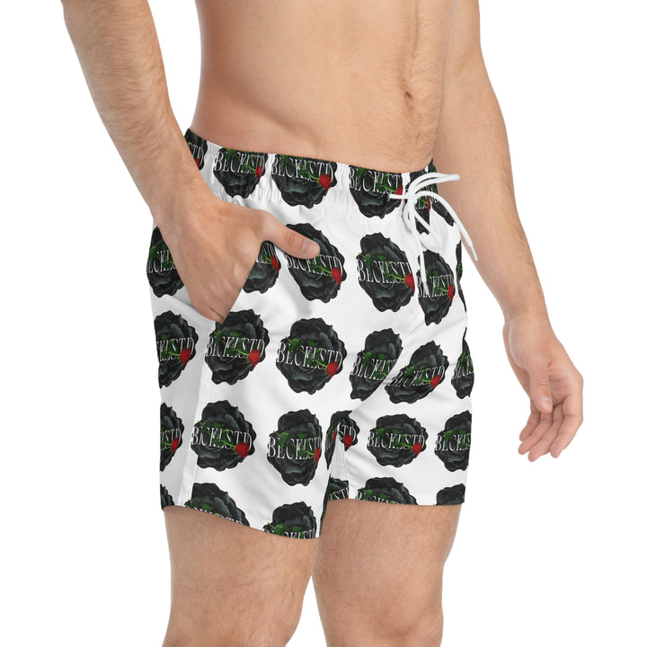 Blackstar Swim Trunks - Stylish Beachwear for Summer Fun, Pool Parties, Vacation Shorts, Unique Gift for Him, AOP Design