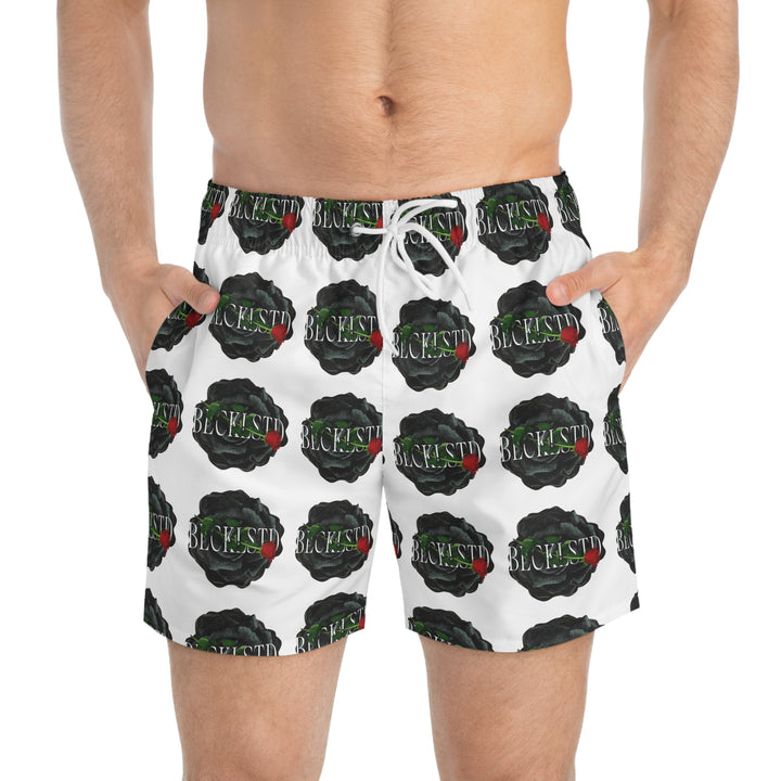 Blackstar Swim Trunks - Stylish Beachwear for Summer Fun, Pool Parties, Vacation Shorts, Unique Gift for Him, AOP Design